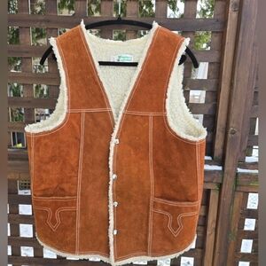 Vintage Suede Sherpa Vest